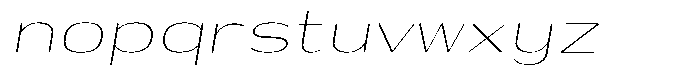 Shiftea Extra Light Sem Exp Italic Font LOWERCASE