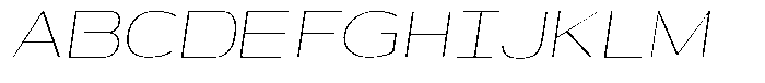 Shiftea Extra Light Semi Condensed Italic Font UPPERCASE