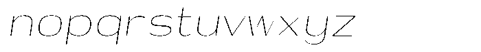 Shiftea Extra Light Semi Condensed Italic Font LOWERCASE