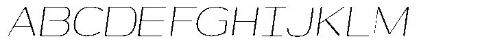 Shiftea Light Condensed Italic Font UPPERCASE