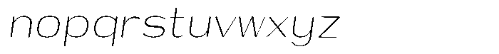 Shiftea Light Condensed Italic Font LOWERCASE