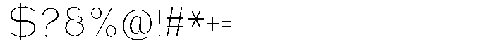 Shiftea Light Condensed Font OTHER CHARS