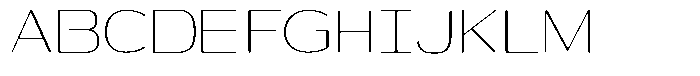 Shiftea Light Condensed Font UPPERCASE