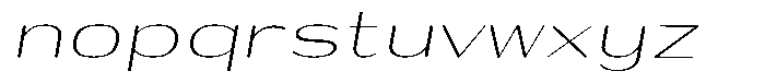 Shiftea Light Expanded Italic Font LOWERCASE