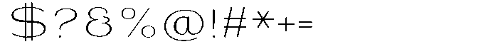 Shiftea Light Expanded Font OTHER CHARS