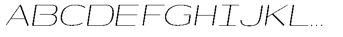 Shiftea Light Italic Font UPPERCASE