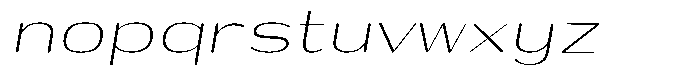 Shiftea Light Sem Exp Italic Font LOWERCASE
