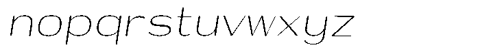 Shiftea Light Semi Condensed Italic Font LOWERCASE