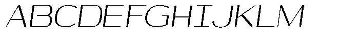 Shiftea Medium Condensed Italic Font UPPERCASE