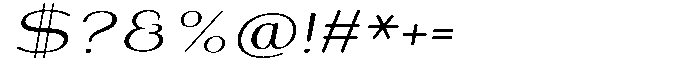 Shiftea Medium Expanded Italic Font OTHER CHARS