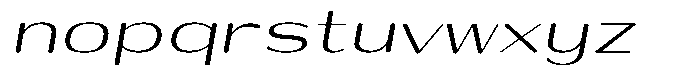 Shiftea Medium Expanded Italic Font LOWERCASE