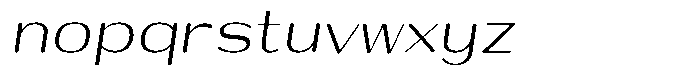 Shiftea Medium Semi Condensed Italic Font LOWERCASE