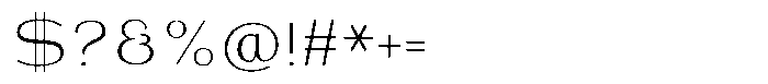 Shiftea Regular Font OTHER CHARS