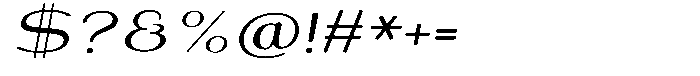 Shiftea Sem Bold Exp Italic Font OTHER CHARS