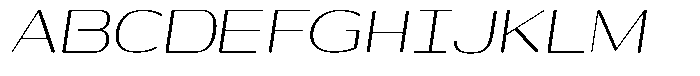 Shiftea Semi Condensed Italic Font UPPERCASE