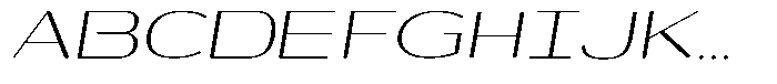 Shiftea Semi Expanded Italic Font UPPERCASE