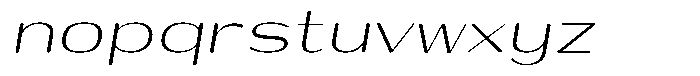 Shiftea Semi Expanded Italic Font LOWERCASE