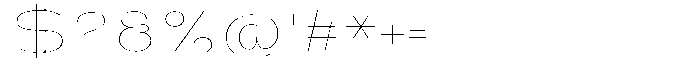 Shiftea Thin Expanded Font OTHER CHARS