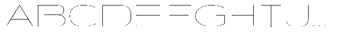 Shiftea Thin Expanded Font UPPERCASE