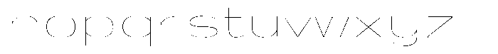 Shiftea Thin Expanded Font LOWERCASE