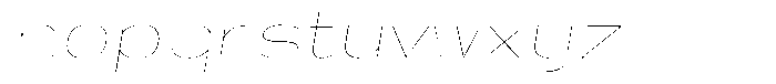 Shiftea Thin Italic Font LOWERCASE