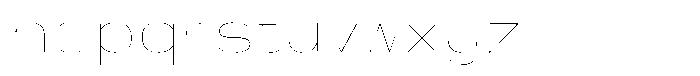Shiftea Thin Semi Condensed Font LOWERCASE