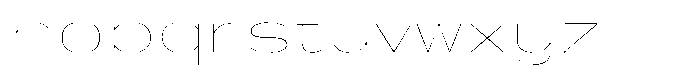 Shiftea Thin Semi Expanded Font LOWERCASE