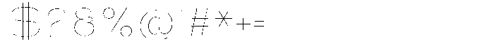 Shiftea Thin Font OTHER CHARS