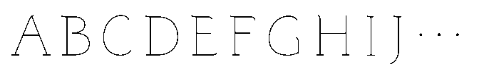 Shin StdN 12 K Font UPPERCASE