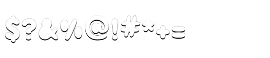 Shiny Ink Display Shadow Bottom Font OTHER CHARS