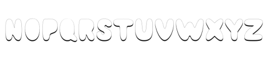 Shiny Ink Display Shadow Bottom Font UPPERCASE