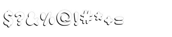 Shiny Ink Display Shadow Left Font OTHER CHARS