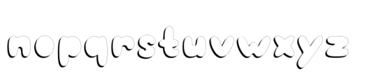 Shiny Ink Display Shadow Left Font LOWERCASE