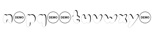 Shiny Ink Display Shadow Right Demo Font LOWERCASE
