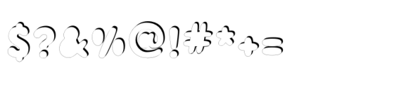 Shiny Ink Display Shadow Right Font OTHER CHARS