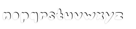 Shiny Ink Display Shadow Right Font LOWERCASE