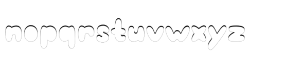 Shiny Ink Display Shadow Top Font LOWERCASE