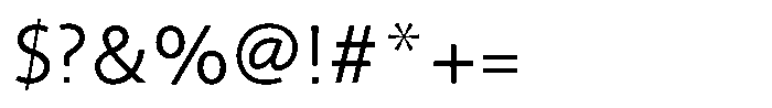 Shizuka Gothic R Font OTHER CHARS