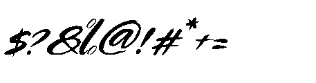 Shock Rumble Italic Italic Font OTHER CHARS