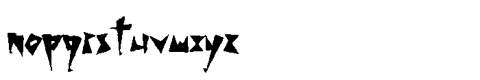 Shock Value Shake Font LOWERCASE