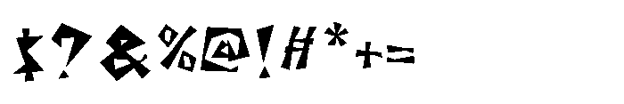 Shock Value Spike Font OTHER CHARS
