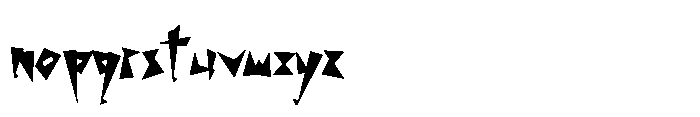 Shock Value Spike Font LOWERCASE