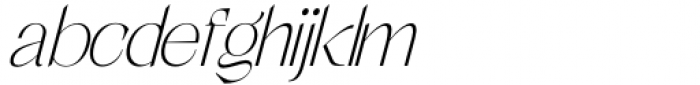 Shocka Family Sans Thin Italic Font LOWERCASE