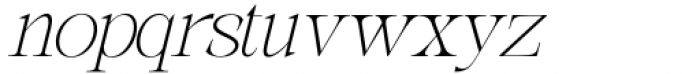 Shocka Family Thin Italic Font LOWERCASE