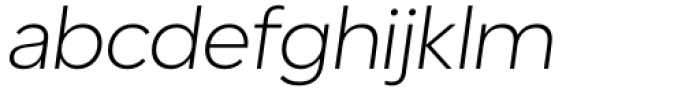 Shoika Thin Italic Font LOWERCASE