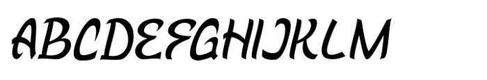 Shokhiful Slant Font UPPERCASE