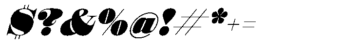 Shomina Black Slant Font OTHER CHARS