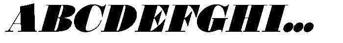 Shomina Black Slant Font UPPERCASE