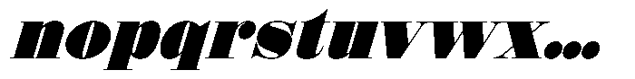 Shomina Black Slant Font LOWERCASE