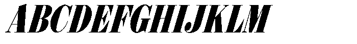 Shomina Bold Condensed Slant Font UPPERCASE